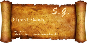 Sipeki Gunda névjegykártya